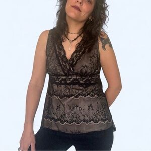y2k black lace top
